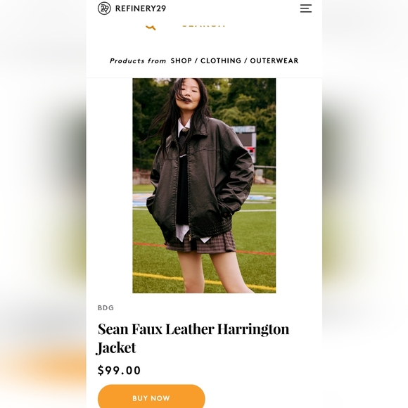 BDG Sean Faux Leather Harrington Jacket - Picture 7 of 7